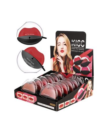 Ofanyia 12PCS Matte Lipstick Set Long-lasting Matte Finish Lipstick Waterproof Moisturizing Smudge Proof Lipstick Set Gift for Girls and Womens