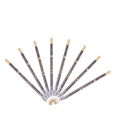 FOYTOKI 8pcs Beauty Eyebrow Pen Eyebrow Pencil Wooden Makeup Accessories 1 count (Pack of 1) Coffee