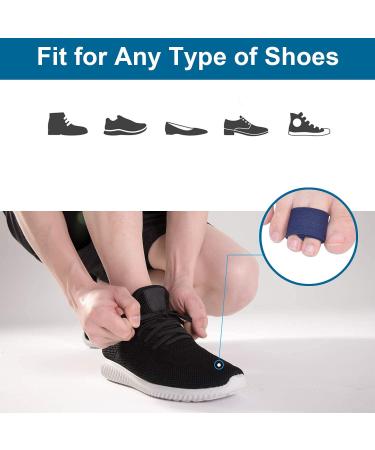 Sumifun Elasticity Toe Splint 4 Packs of Toe Wraps for Broken Toe Curled Toe Hammer Toe Toe Bandage for Big Toe Alignment Fracture Splint for Men or Women - Buy Online on GoSupps.com