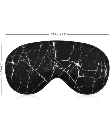 Cracked Black Marble Floor Tile Sleep Mask for Women - Adjustable Eye Shades with Elastic Strap | Shop Now - Buy Online on GoSupps.com
