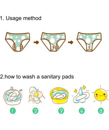 Bounippy Reusable Menstrual Cloth Pads - Washable Microfiber Absorbent Surfaces - Super Absorbent (6 Pads + 1 Small Bag) - Buy Online on GoSupps.com