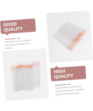 Healeved 100pcs Disposable Eyeliner Brush Fine Liner Brush Beauty Makeup Liquid Eyeliner Detail White Nylon 8.5x0.3cm White - Buy Online on GoSupps.com