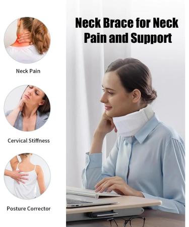 Neck Brace Breathable Sponge Neck Support Neck Support Relieves Pain & Pressure in Spine Stabilize Vertebrae Foam Cervical Collar - Buy Online on GoSupps.com