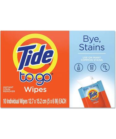Tide to Go Instant Stain Removing Wipes - 10 Count (Pack of 2) - Buy Online on GoSupps.com
