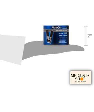 ReliOn Premier Blood Glucose Test Strips 100 Count + Me Gustas Stickers - Buy Online on GoSupps.com
