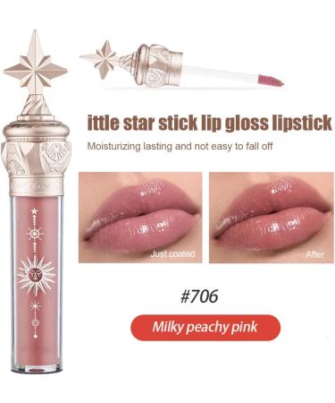 Mirror Gloss Lip Stain - Tinted Lip Balm for Plump and Moisturized Lips (Milky Peachy Pink 706) - Buy Online on GoSupps.com