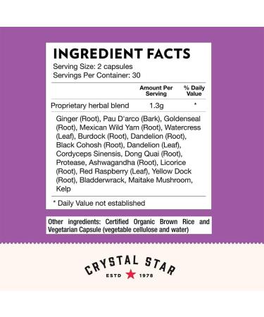 Crystal Star Fibro Defense - 60 Vegetarian Capsules for Fibromyalgia Relief - Buy Online on GoSupps.com