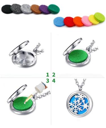 Tangger Aromatherapy Necklace - 2 STK Essential Oil Diffuser Pendant with 20 Pads | Perfect Gift for Women & Mothers | Aromatic Diffusion & Fragrance Blocket - Buy Online on GoSupps.com