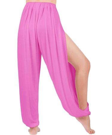 Lofbaz High Slit Yoga Harem Pants Women Dance Lounge Maternity Trousers - Pink - Buy Online on GoSupps.com