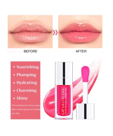MXYWO Plumping Lip Oil - Hydrating Lip Glow Oil - Moisturizing Lip Gloss - Tinted Lip Balm - Natural Lip Plumper - 6ML (001 Pink) - Buy Online on GoSupps.com