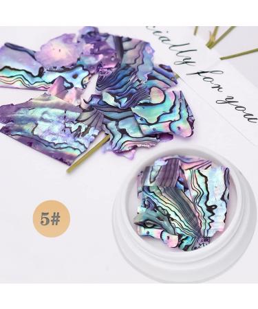 Charm Rhinestone Sea Shell Natural Nail Decorations 3D Texture Nails Abalone Shell Slice Nail Art Slices(1) Style1 - Buy Online on GoSupps.com