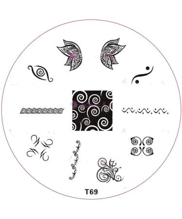 ++SPECIAL ITEM++ Stamping stencil T-Series: T69 butterfly ornaments flourishes