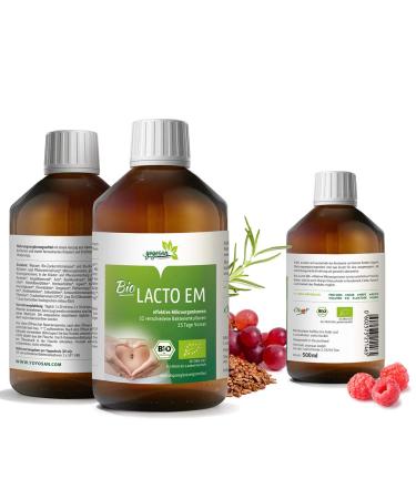 Yoyosan - Lacto em Bio - Effective microorganisms |32 living bacterial cultures |100% Bio & Vegan |Bacteria for a healthy intestinal flora |Laboratory test |Certified |Free of additives