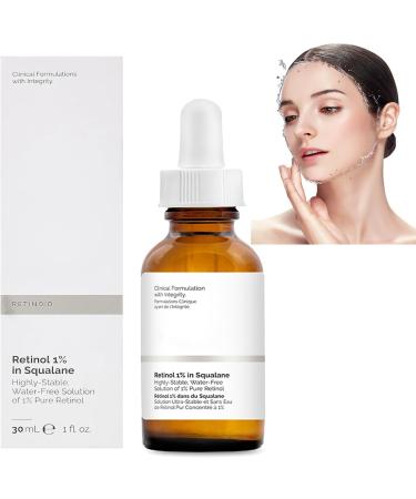 Retinol Serum For Face/Neck/Eyes - Retinol 1% in Squalane 30ml - High-Strength Face Serum for Activate Skin- Anti Aging Facial Serum for Moisturizing Fine Line Skin Repair