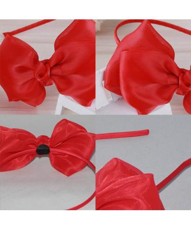Red Lace Bow Headband for Women and Girls - Halloween Party Hair Hoop - Cosplay Costume Accessory - Buy Online on GoSupps.com