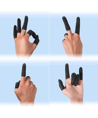 200 PCS Disposable Latex Finger Cots - Protective Fingertips Gloves | Anti Static Rubber Fingertip Finger Cots | Industrial Black - Buy Online on GoSupps.com