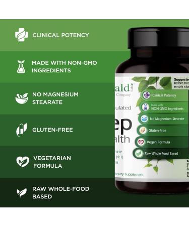 Emerald Labs Sleep Health - Sleep Support Supplement with Suntheanine L-Theanine Melatonin European Lemon Balm & Passionflower - Gluten Free Vegan - 60 Vegetable Capsules (Up to 30-Day Supply) - Buy Online on GoSupps.com