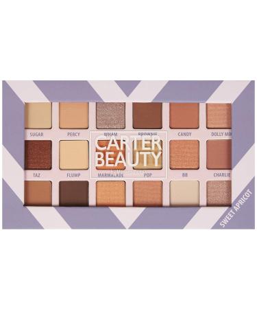 Carter Beauty 18 Shade Eyeshadow Palette | Long Lasting Eye Shadow Makeup | Shimmer & Matte Vibrant Colors (Sweet Apricot)