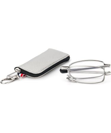 MMOWW Foldable Reading Glasses for Men & Women - Telescopic Mini Anti Blue Light Glasses (+3.0 Silver) - Perfect Travel Accessory - Buy Online on GoSupps.com