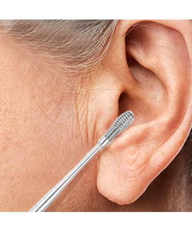 Stainless Steel Earpick Set - Spiral Earwax Removal Tool | 2pcs Ear Care Cleaner for Effective Ear Hygiene - Buy Online on GoSupps.com