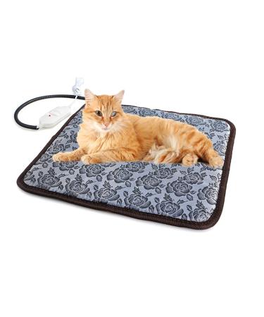 Hongyun Pet Heating Pad for Cat and Dog Indoor Warming Mat Waterproof Heated Mat with Chew Resistant Cord(17.7" x17.7)