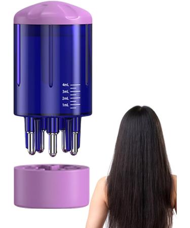 FECFUCY Scalp Oil Applicator & Brush | Refillable Hair Care Tool | Multifunctional Scalp Scrubber - Violet - Buy Online on GoSupps.com