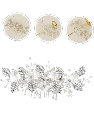 Didiseaon Bridal Hair Comb Crystal Headpiece Floral Hair Fork Metal Hair Comb Rhinestone Headpiece for Women Rhinestone Clips for Hair Tiara Bride Accessories Vintage Rhinestones - Buy Online on GoSupps.com