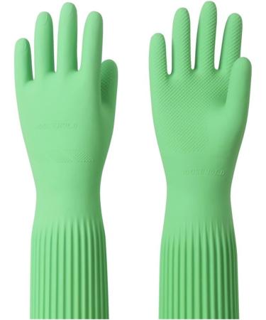 58cm Dish Washing Household Scrubbe Repeatable Kitchen Tool Waterproof Acid and Alkali Resistant Long Rubber Latex Gloves (Color : Pink Size : Large) Large Pink - Buy Online on GoSupps.com