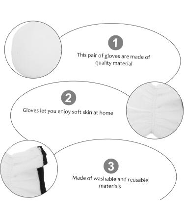 POPETPOP Wax Work Gloves 2 Pairs Wax Essential Oil Gloves White Work Moisturizing Flannel Wax Hand Gloves - Buy Online on GoSupps.com