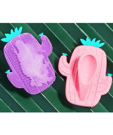 Professional Small Portable Cactus Manual Reusable Face Scrubber Cleanser Brush Silicone Facial Cleansing - Buy Online on GoSupps.com