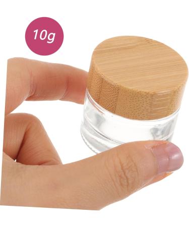 Beaupretty Bamboo Lid Cream Bottle Travel Cosmetic Containers Sugar Scrub Containers Small Jar with Lid Travel Jars Sample Jars Vial Pot Body Butters Lip Balm Frosted Glass Bottled - Buy Online on GoSupps.com