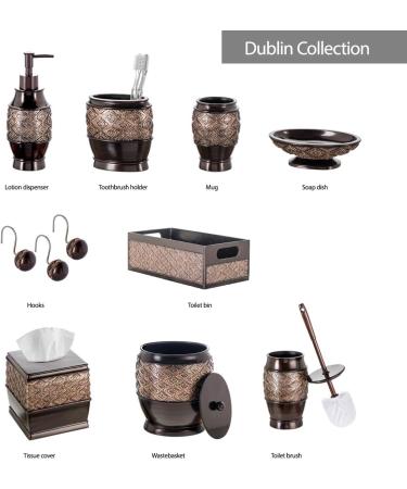 Modern Brown Dublin Bathroom Decor Box - Toilet Paper Storage Basket & Organizer - Buy Online on GoSupps.com