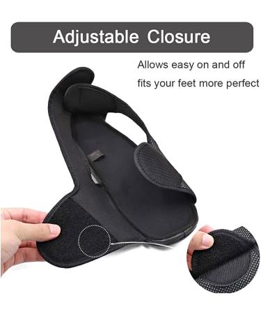 Women's Extra Wide Diabetic Sandals | Adjustable Velcro Closure | Arthritis & Edema Comfort | Indoor & Outdoor Slippers for Swollen Feet - Size 41, Black - Buy Online on GoSupps.com