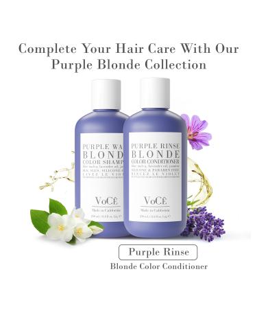 VoC Haircare Natural Purple Shampoo - Anti-Brass Shine Enhancing Vegan for Blonde & Gray Hair | Non-Toxic | 8.5 oz - Buy Online on GoSupps.com