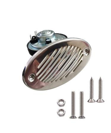 12V Hidden Flush Mount Marine Boat Horn with Mounting Screws All parts Use 316 Stainless Steel 5190512