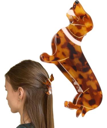 Dachshund Claw Clips Cute Dog Fashion Hair Claw Dachshund Dog Hairpins Acetate Puppy Animal Barrettes Creative Dachshund Hair Clips Hair Accessories For Girls Women - Buy Online on GoSupps.com