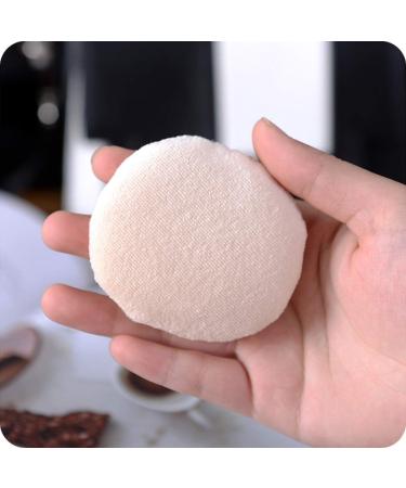 Velour Loose Powder Puffs 5Pcs Round Makeup Powder Puffs Sponge Velour with Portable Clear Box 2.1in - Buy Online on GoSupps.com
