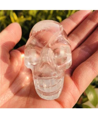 Natural Crystal Rough 1 Piece White Natural Quartz Crystal Skull Carving Statue Stones - Buy Online on GoSupps.com