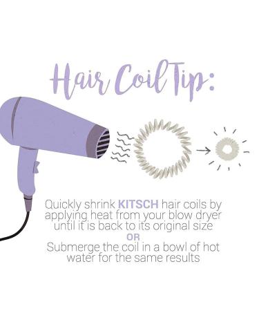 Kitsch Hair Coils - Brunette Hair Ties (4 Pieces) | Stylish & Non-Damaging Hold - Buy Online on GoSupps.com