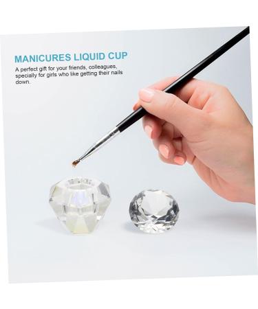 minkissy 2 Pcs Nail Art Crystal Cup Glass Dappen Dish for Acrylic Nails Nail for Acrylic Application Glass Tumbler with Lid Glass Containers for Liquids Nail Tech Bowl White Matte 5.5x5.5cmx2pcs Whitex2pcs - Buy Online on GoSupps.com