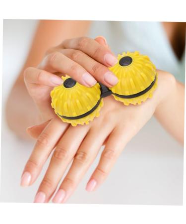 Solustrie Stress Relief Toy - 1 Pc Decompression Ball Massage Globe Pressure Discharge Toy Yellow 7.36x3.56cm - Perfect for Anxiety Relief & Relaxation - Buy Online on GoSupps.com