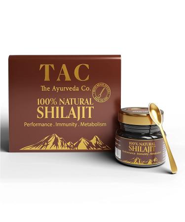 ORGANIZE TAC The Ayurveda Co 100 Pure & Natural ShilajitShilajeet Raw Liquid Resin Increases Performance Immunity Metabolism Stamina 20gm