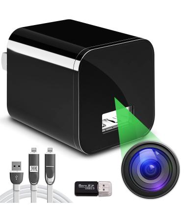 ALPHA TECH USB Hidden Camera Charger - 1080p HD Spy Camera No WiFi Needed - Mini Nanny Cam Wall Charger - Secret Hidden Cameras for Home Security, Office, Baby, Pets - Buy Online on GoSupps.com