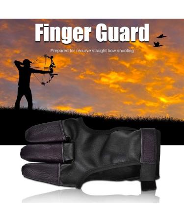 VGEBY Archery Finger Glove  Faux Cowhide Three Finger Recurve Bow Archery Glove for Hunting Shooting Bow - Buy Online on GoSupps.com