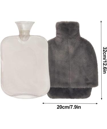 Zearly Hot Water Bottle 1.8L with Cover - Rubber Hand & Foot Warmer for Pain Relief | Classic PVC Warm-Up Bag for Neck & Shoulders - Buy Online on GoSupps.com