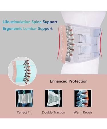 Self-Heating Lower Back Support Belt for Sciatica & Scoliosis Relief | Adjustable Compression Waist Support for Men & Women (Size M) - Buy Online on GoSupps.com