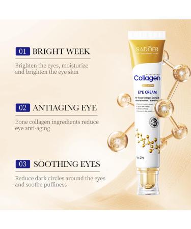 Age Correcting Eye Cream - Anti-Aging Hyaluronic Acid Collagen & Caffeine for Wrinkles Dark Circles & Puffiness - Firm & Lift Your Eyes - Buy Online on GoSupps.com