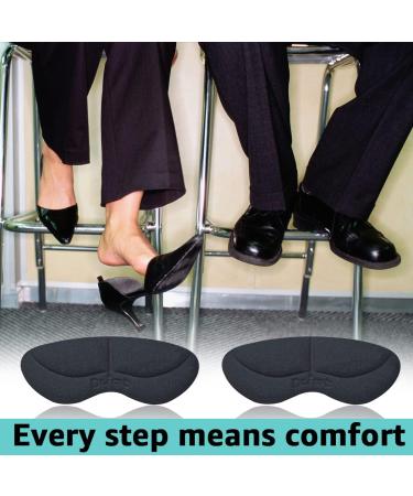 Dr.Foot Heel Cushion Inserts & Metatarsal Pads - Pain Relief for Heel & Ball of Foot, Prevent Blisters & Heel Pain - Black - Buy Online on GoSupps.com