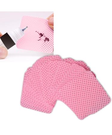 Dioche 1000 Pcs Nail Pliosh Remover Wipes Soft Nail Polish Remover Pad Eyelash Extension Glue Cleaning Pad Pink