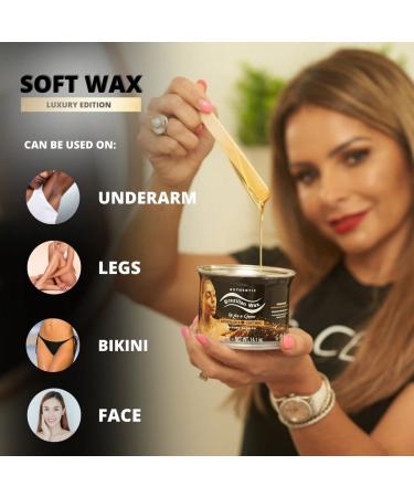 Authentic Brazilian Wax by Andreia - Cruelty Free Soft Wax for Hair Removal - Liposoluble Formula - 14 oz. Ready to Use Container - Buy Online on GoSupps.com